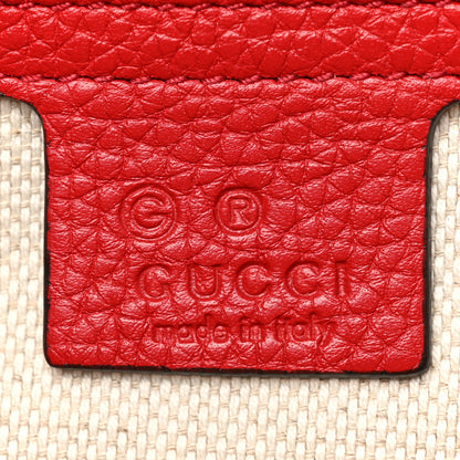 Gucci Pebbled Calfskin Medium Soho Flap Crossbody Vibrant Red 6 of 11