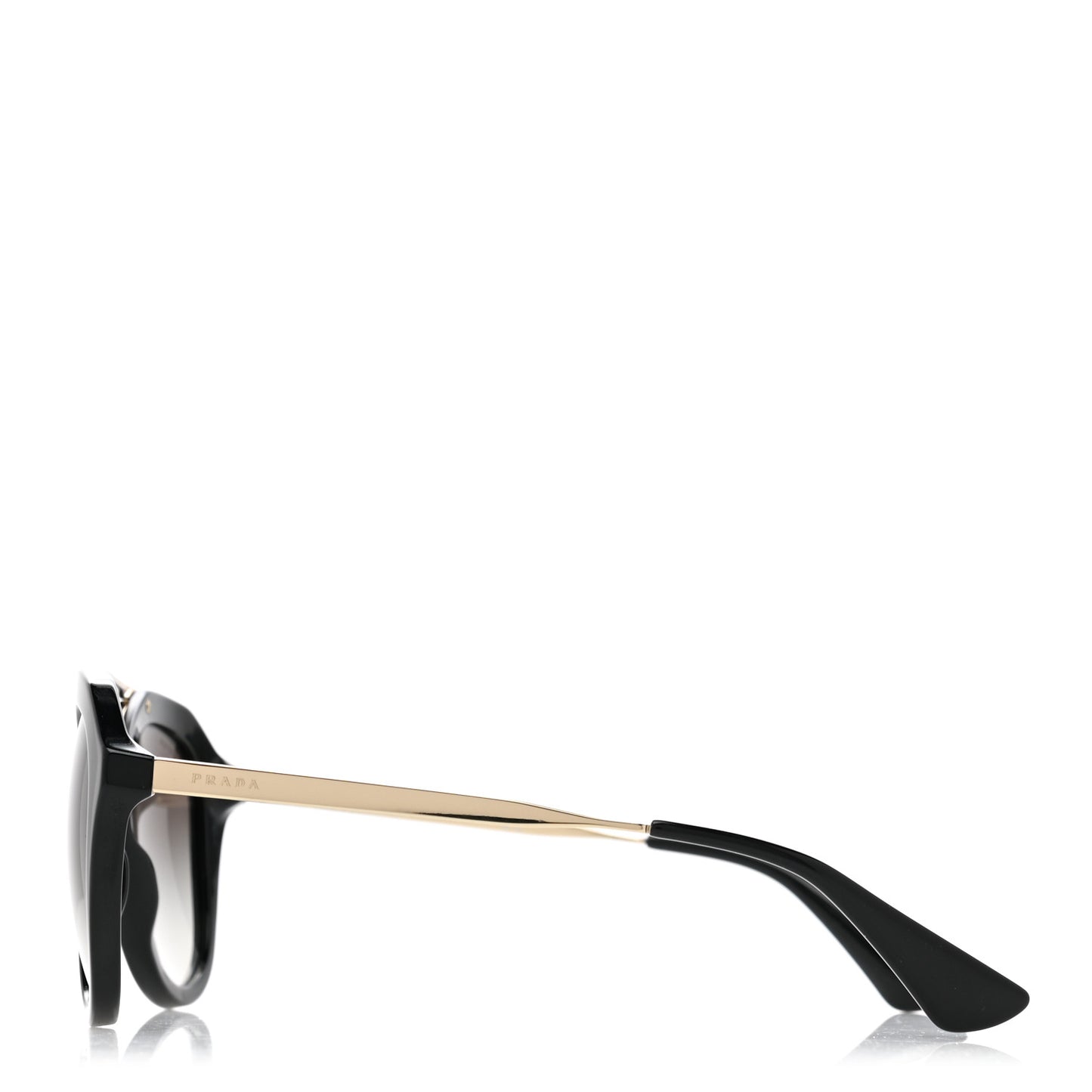 Acetate Metal Cinema Sunglasses SPR 12Q Black
