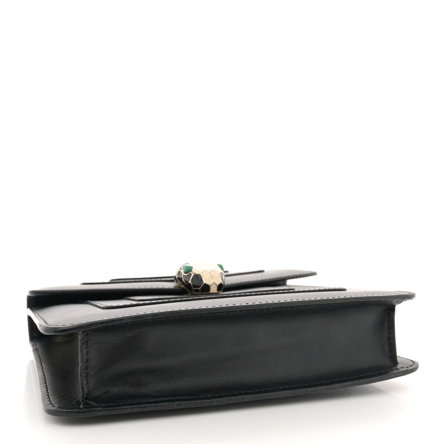 Calfskin Small Serpenti Forever Snake Strap Crossbody Bag Black