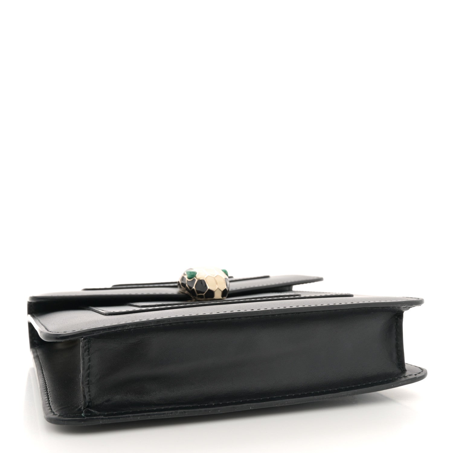 Bulgari Calfskin Small Serpenti Forever Snake Strap Crossbody Bag Black 4 of 10