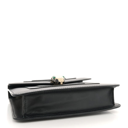 Bulgari Calfskin Small Serpenti Forever Snake Strap Crossbody Bag Black 4 of 10