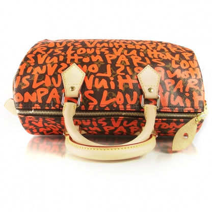 Louis Vuitton Monogram Graffiti Speedy 30 Orange 4 of 7