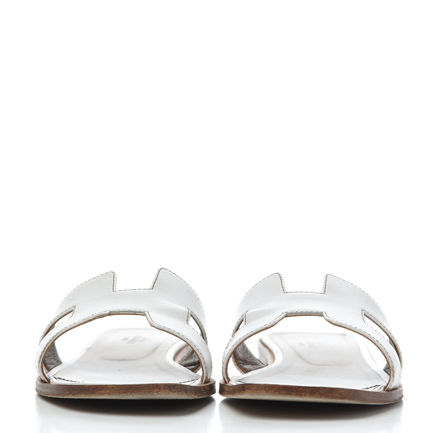 Box Calfskin Oran Sandals 38.5 White