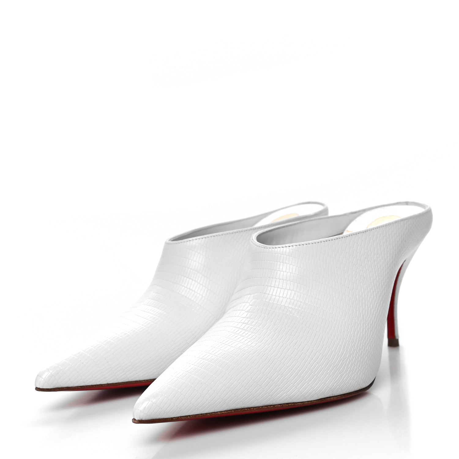 Christian Louboutin Calfskin Zarli Quart 80 Mules 36.5 White 3 of 8