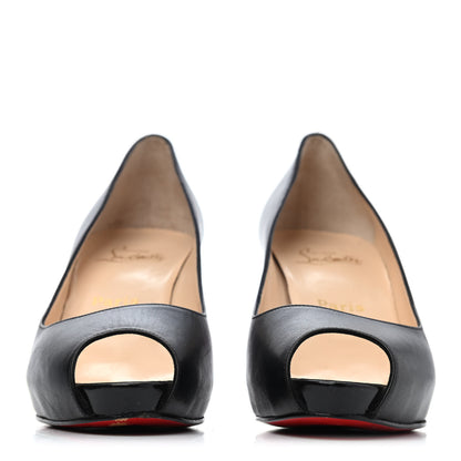 Christian Louboutin Calfskin 90 Platform Peep Toe Pumps 41 Black 2 of 4