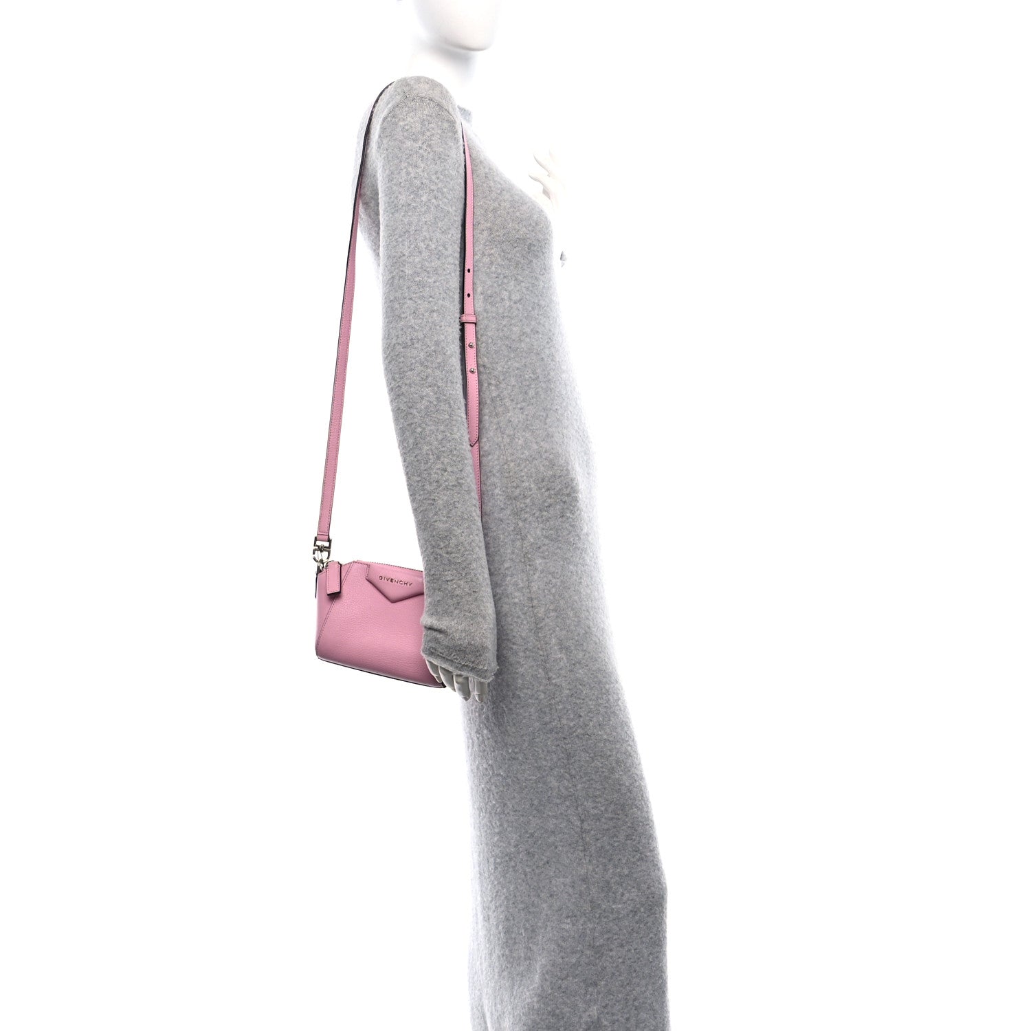 Givenchy Sugar Goatskin Nano Antigona Bright Pink 2 of 9