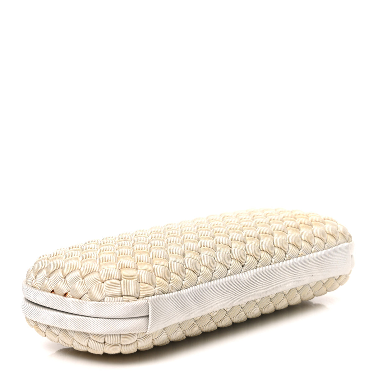 Bottega Veneta Silk Faille Intrecciato Knot Clutch Mist 4 of 6