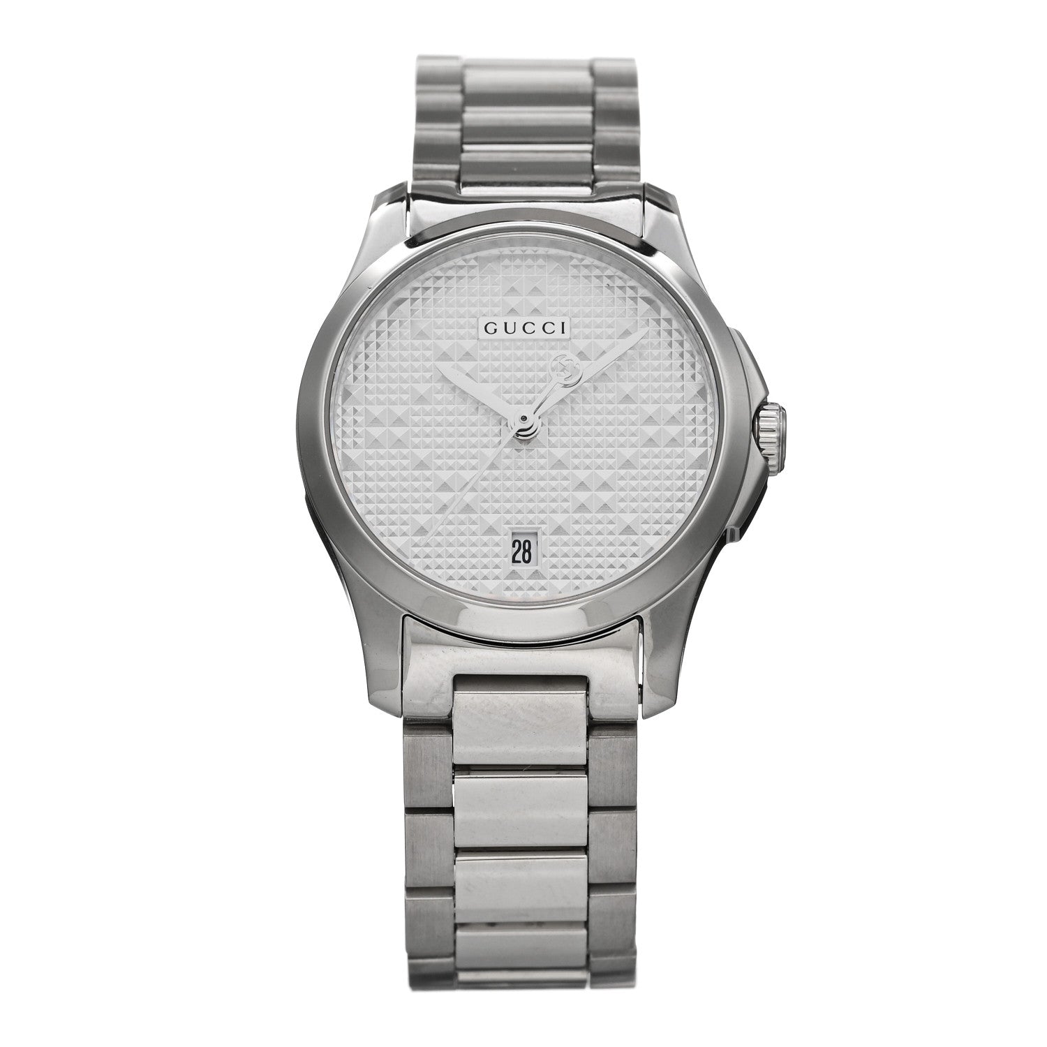 Gucci Stainless Steel 27mm G-Timeless Diamante Quartz Watch 1 of 4