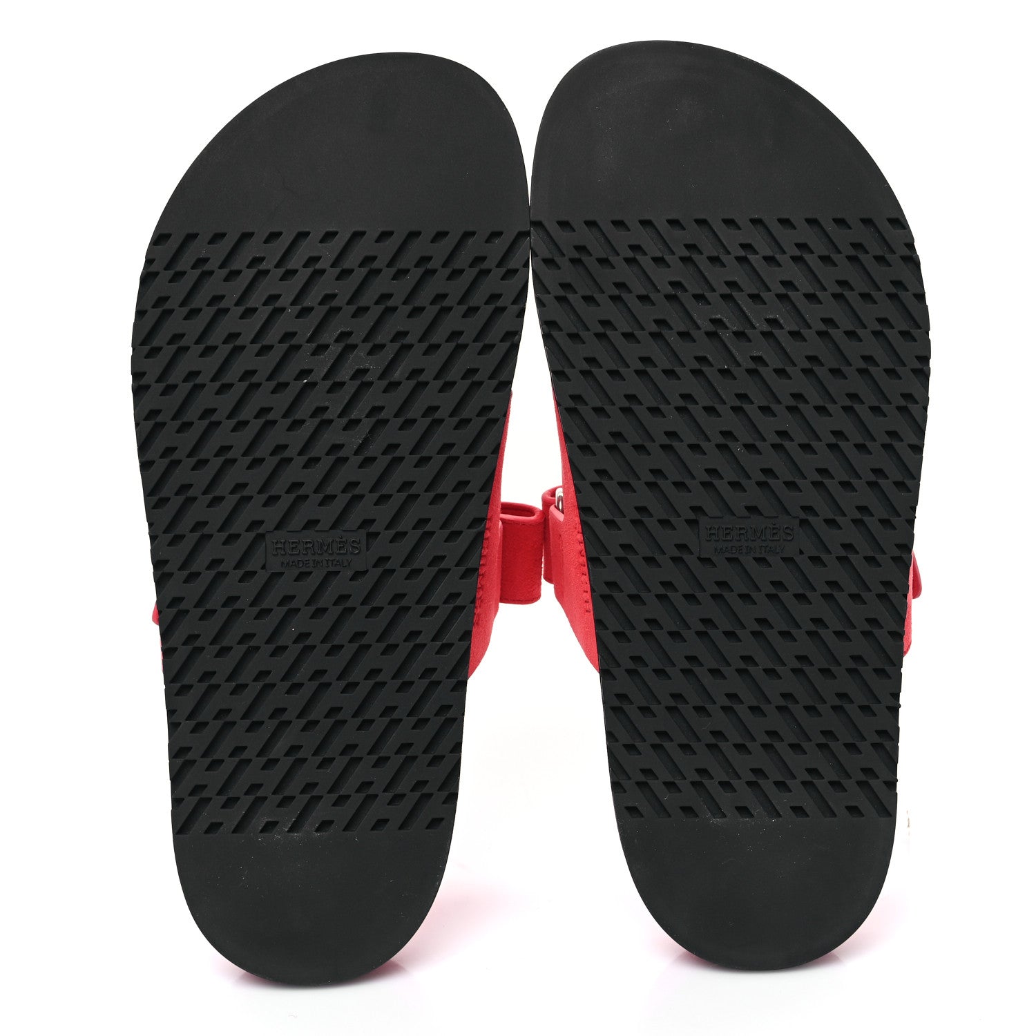 Hermes Suede Goatskin Womens Chypre Sandals 38 Rose Vermillon 5 of 9