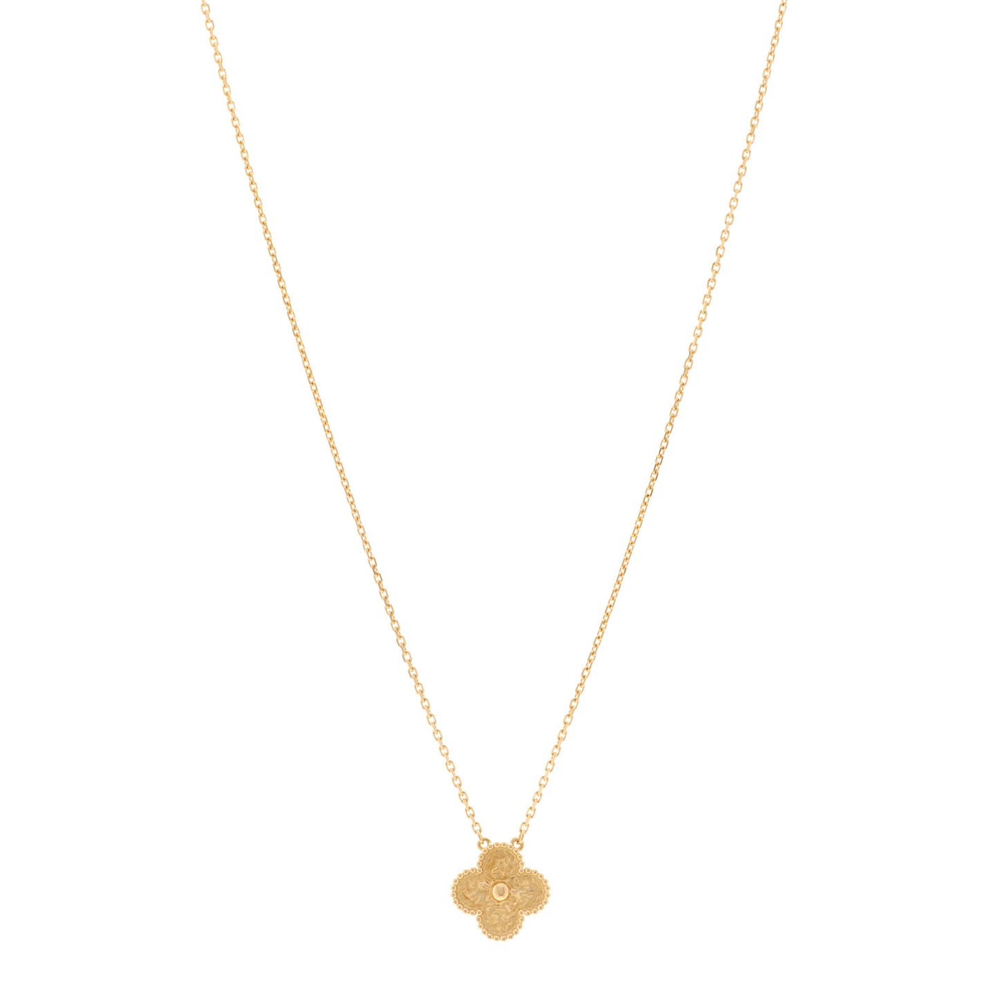 18K Yellow Gold Vintage Alhambra Pendant Necklace