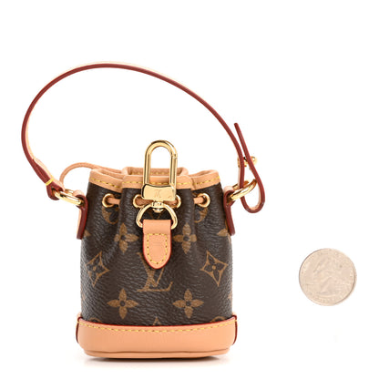 Louis Vuitton Monogram Micro Noe Bag Charm Key Ring 2 of 4