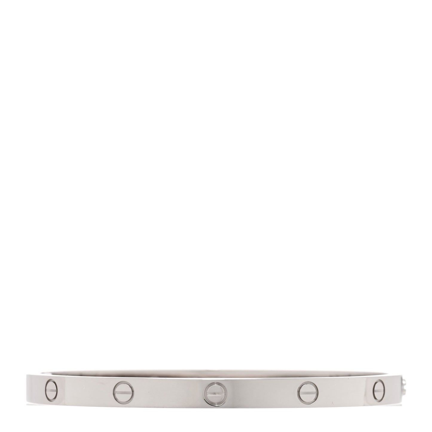 18K White Gold Medium LOVE Bracelet 17