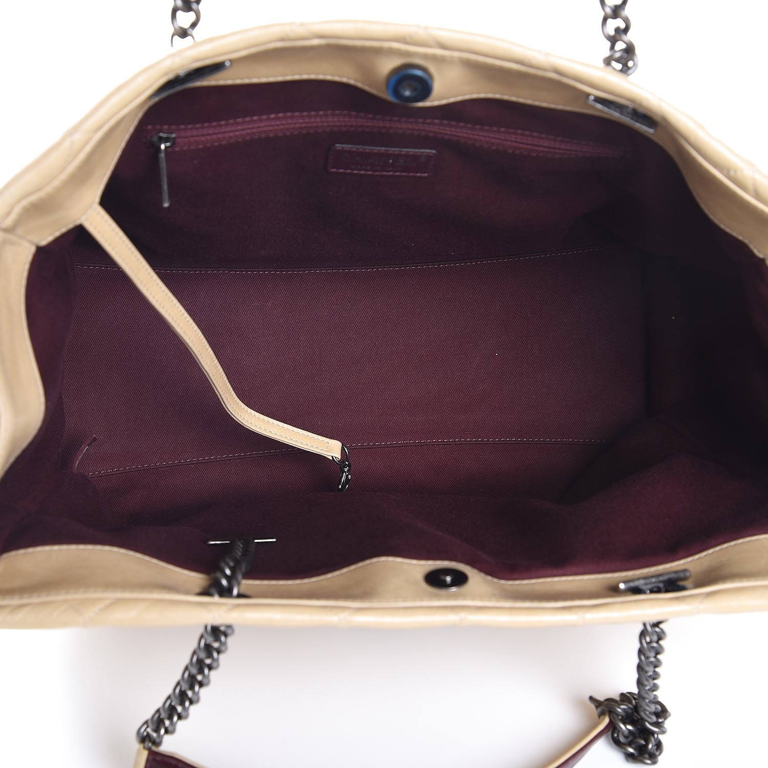 Chanel Calfskin Quilted Large Front Flap Tote Beige 5 of 11