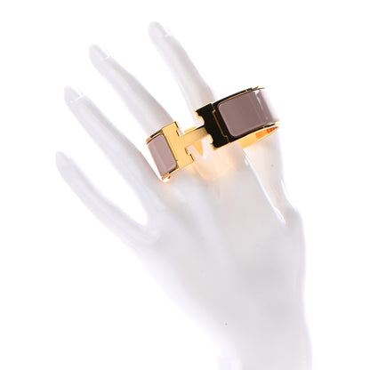 Hermes Enamel Wide Clic Clac H Bracelet PM Rose Poudre 2 of 7