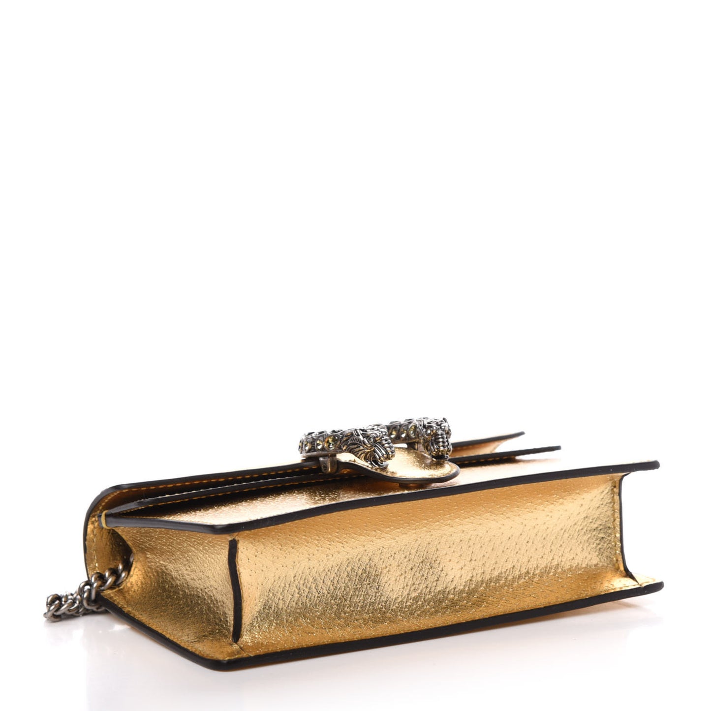 Metallic Calfskin Super Mini Dionysus Shoulder Bag Gold