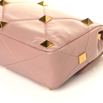Valentino Garavani Nappa Large Roman Stud Shoulder Bag Rose Cannelle 11 of 14