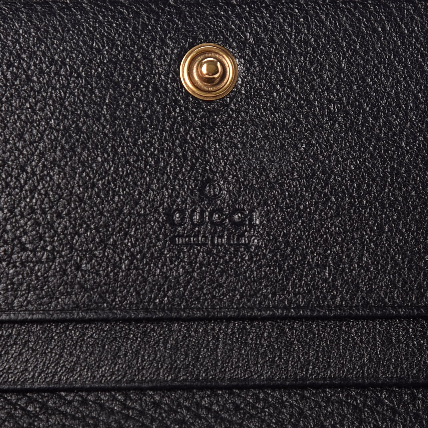 Calfskin Crystal Double G Card Case Black