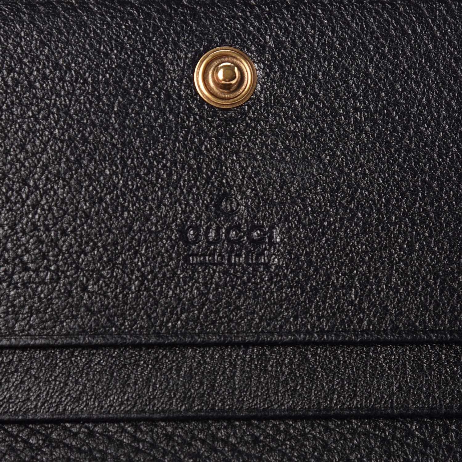 Gucci Calfskin Crystal Double G Card Case Black 6 of 10