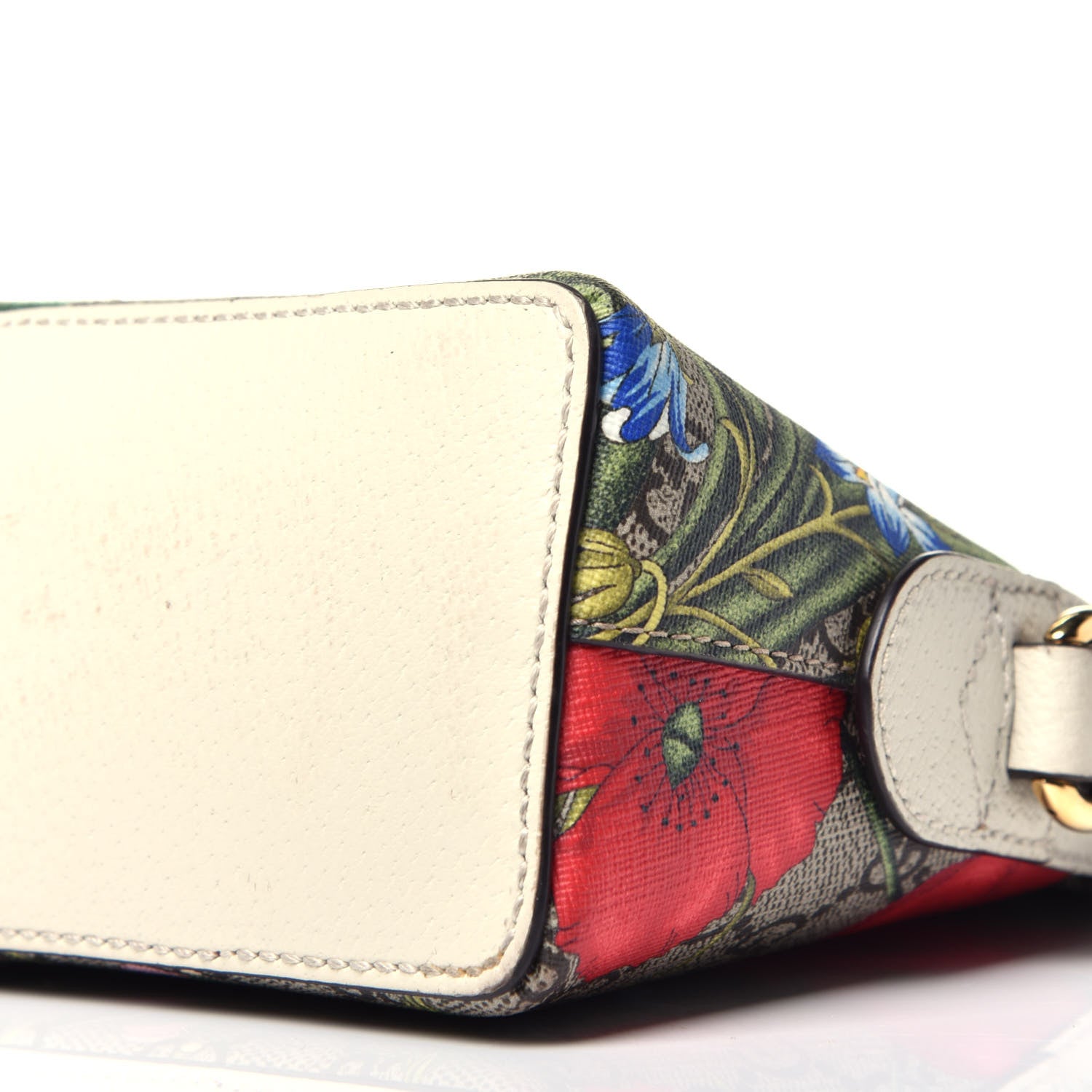 Gucci GG Supreme Monogram Flora Web GG Small Ophidia Dome Shoulder Bag White 11 of 11