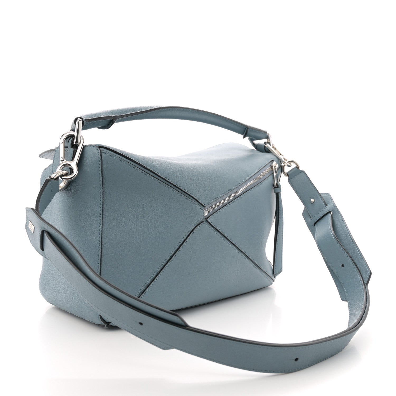 Loewe Calfskin Medium Puzzle Bag Stone Blue 3 of 11