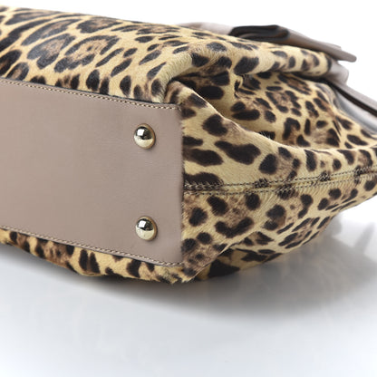 Valentino Garavani Calf Hair Leopard Print Medium Aphrodite Bow Tote 7 of 11