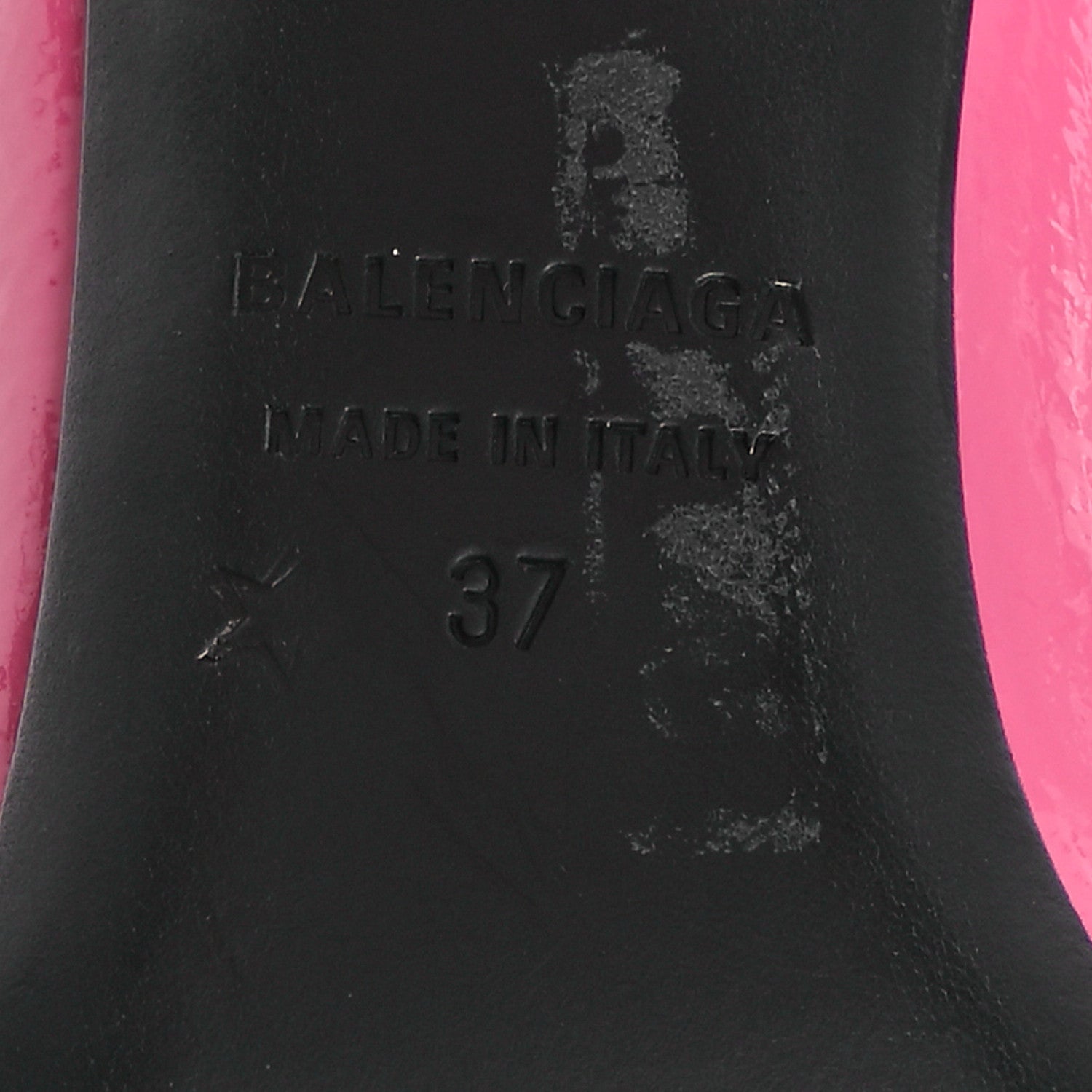 Balenciaga Shiny Calfskin BB Square Knife 80mm Pumps 37 Sweet Pink 7 of 9