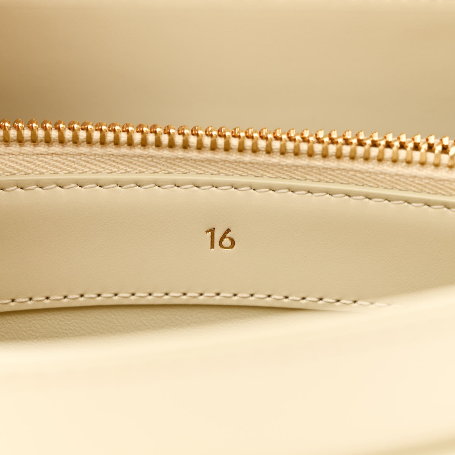 Celine Satinated Calfskin Small 16 Top Handle Bag Limestone 9 of 13