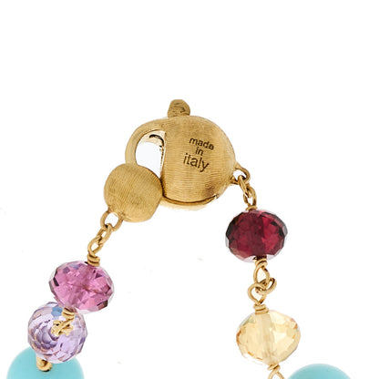 Marco Bicego 18K Yellow Gold Multi Gemstone Africa Single Strand Bracelet 4 of 5