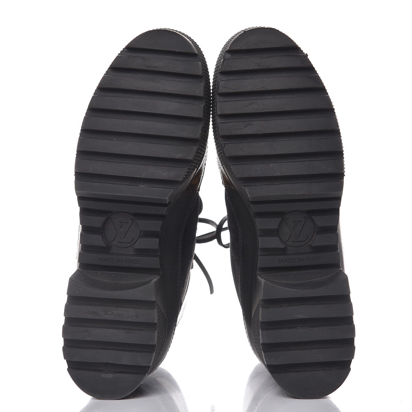 Suede Calfskin Monogram Laureate Platform Desert Boots 38 Black