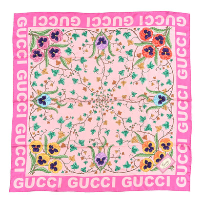 Gucci Silk Twill Viole Square Scarf Roseate Pink 1 of 5