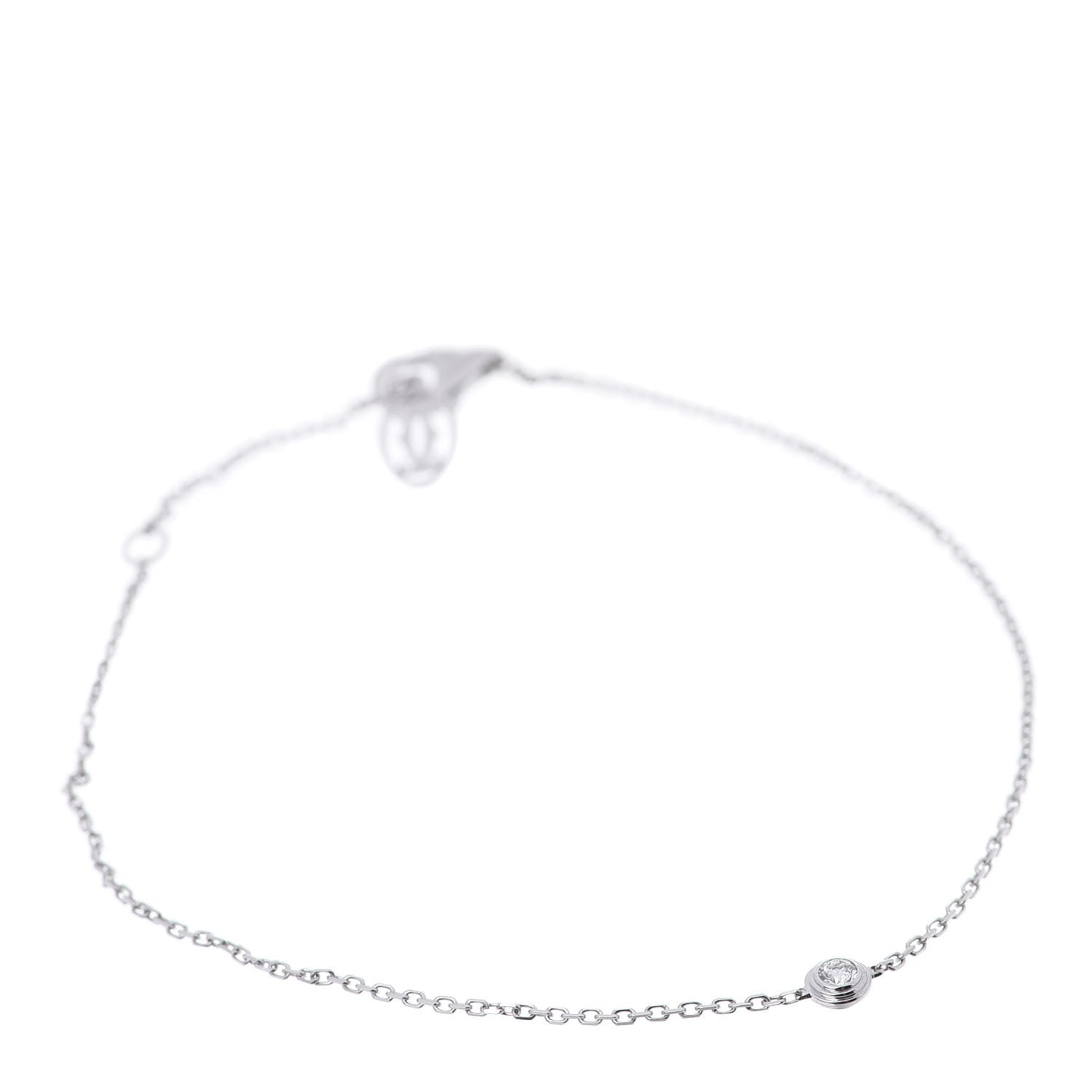 Cartier 18K White Gold Diamond XS D'Amour Bracelet 1 of 6