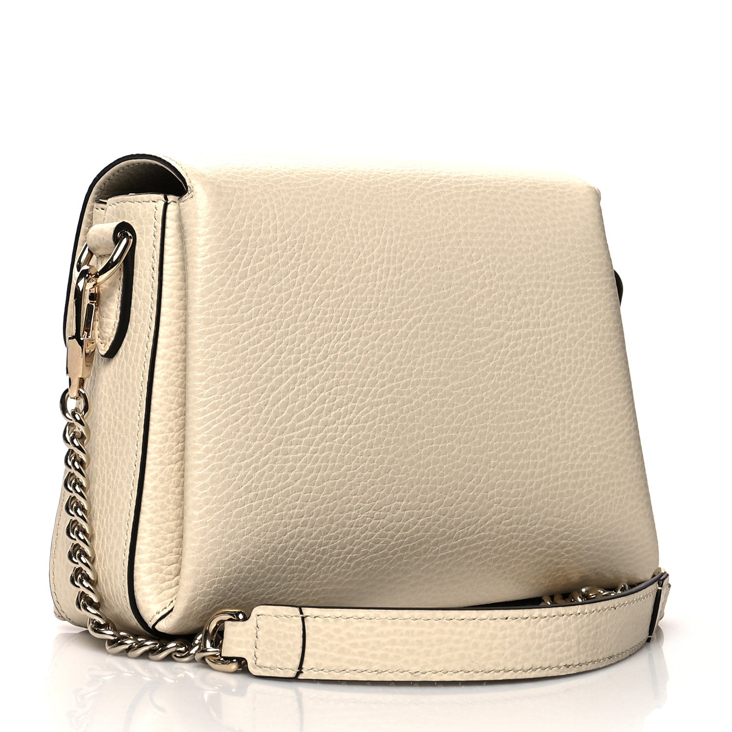 Gucci Dollar Calfskin Interlocking G Crossbody Bag Mystic White 3 of 10