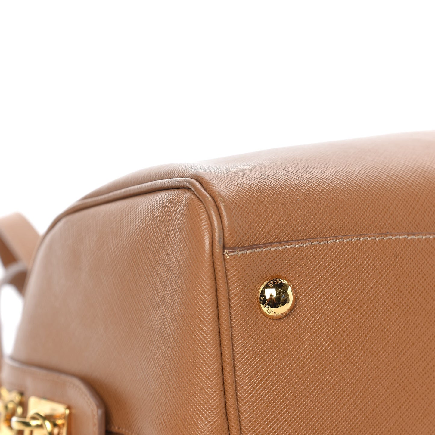 Saffiano Lux Bowler Caramel