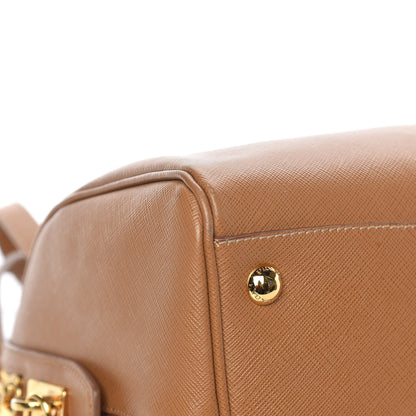 Prada Saffiano Lux Bowler Caramel 9 of 12