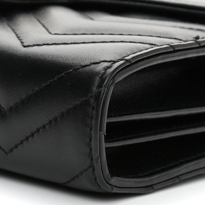 Gucci Calfskin Matelasse GG Marmont Chain Wallet Black 10 of 10