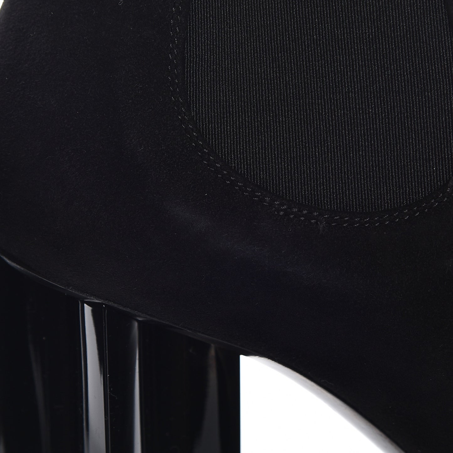 Suede Monogram Uniformes Cap Toe Chelsea 80mm Ankle Boots 38 Black
