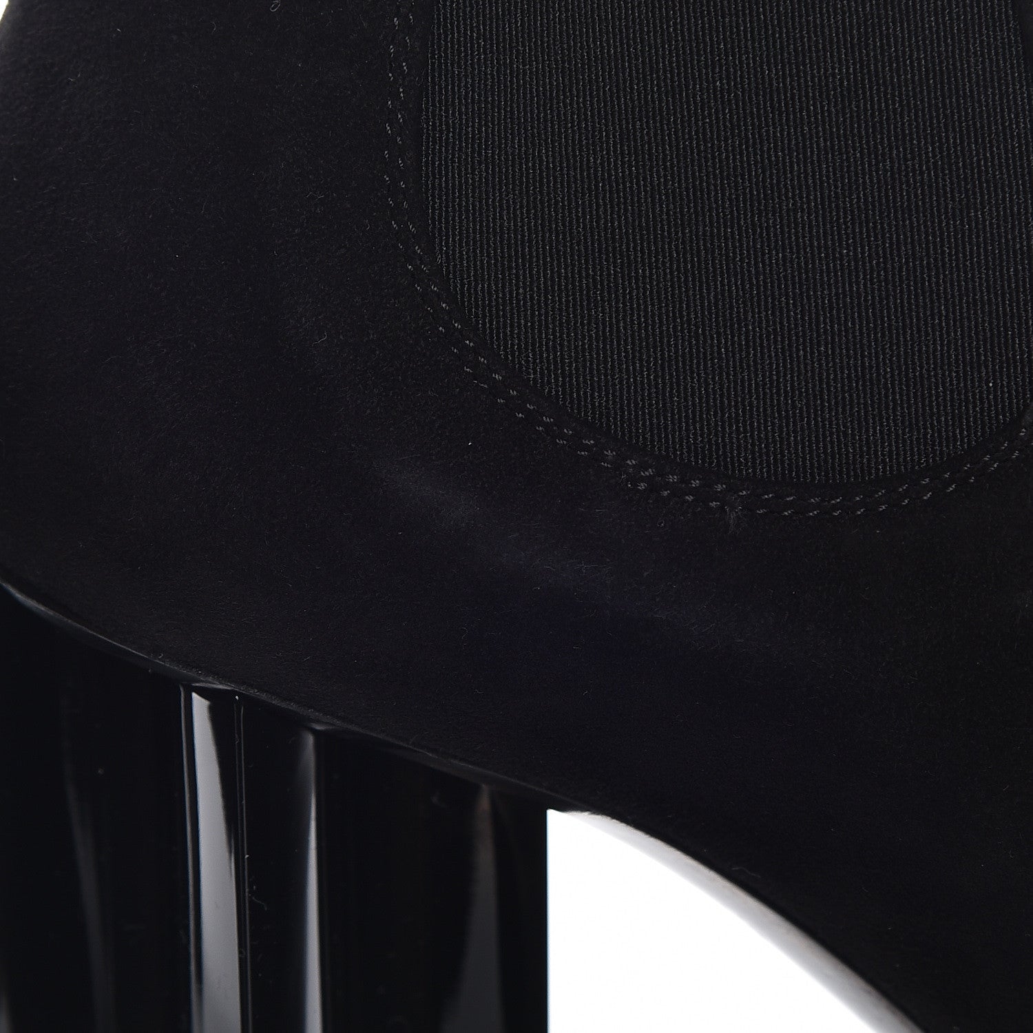 Louis Vuitton Suede Monogram Uniformes Cap Toe Chelsea 80mm Ankle Boots 38 Black 9 of 10