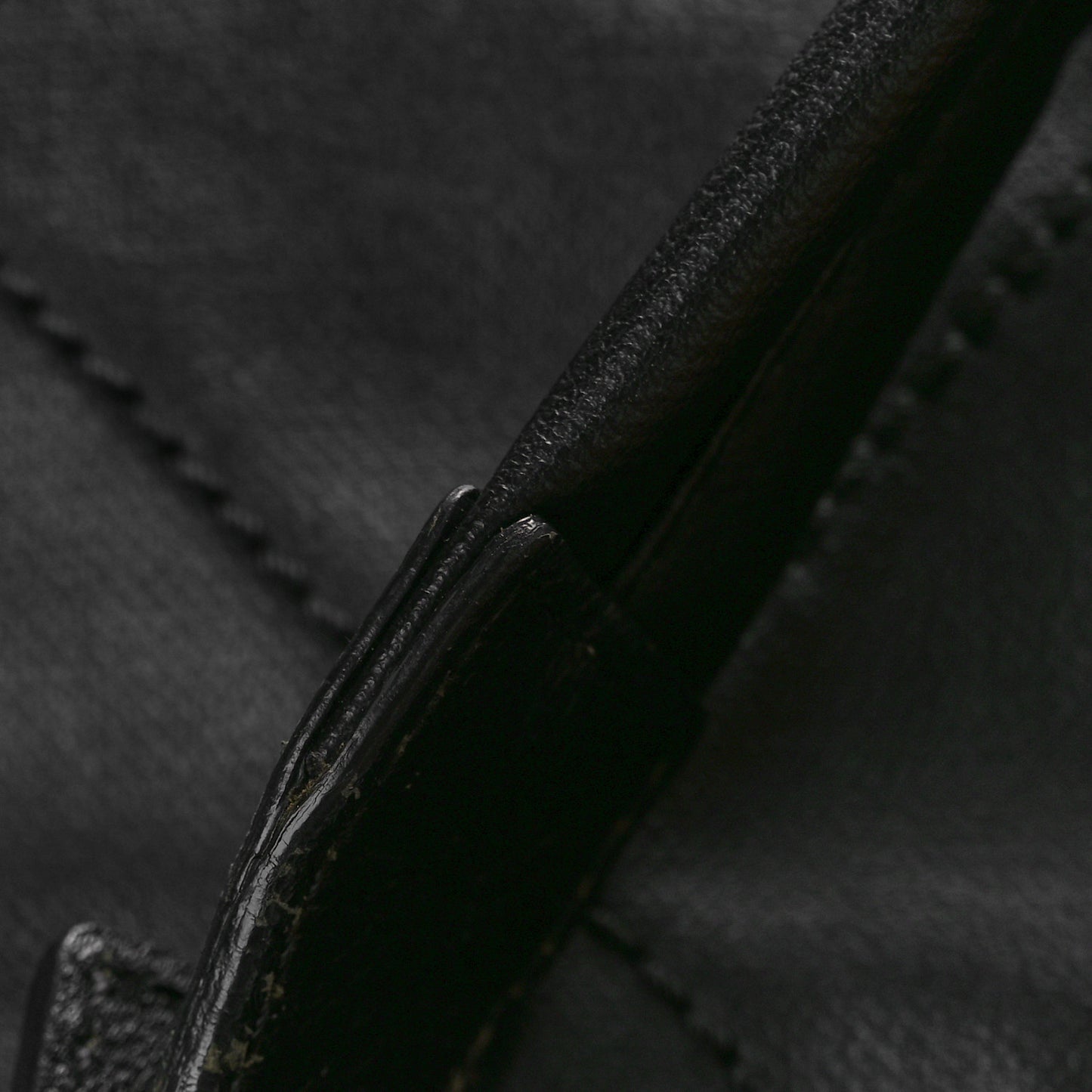 Coated Canvas Quilted Large Paris Biarritz Tote Black