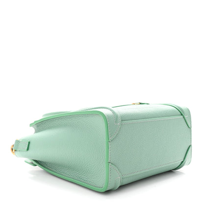 Celine Drummed Calfskin Nano Luggage Ice Mint 4 of 11