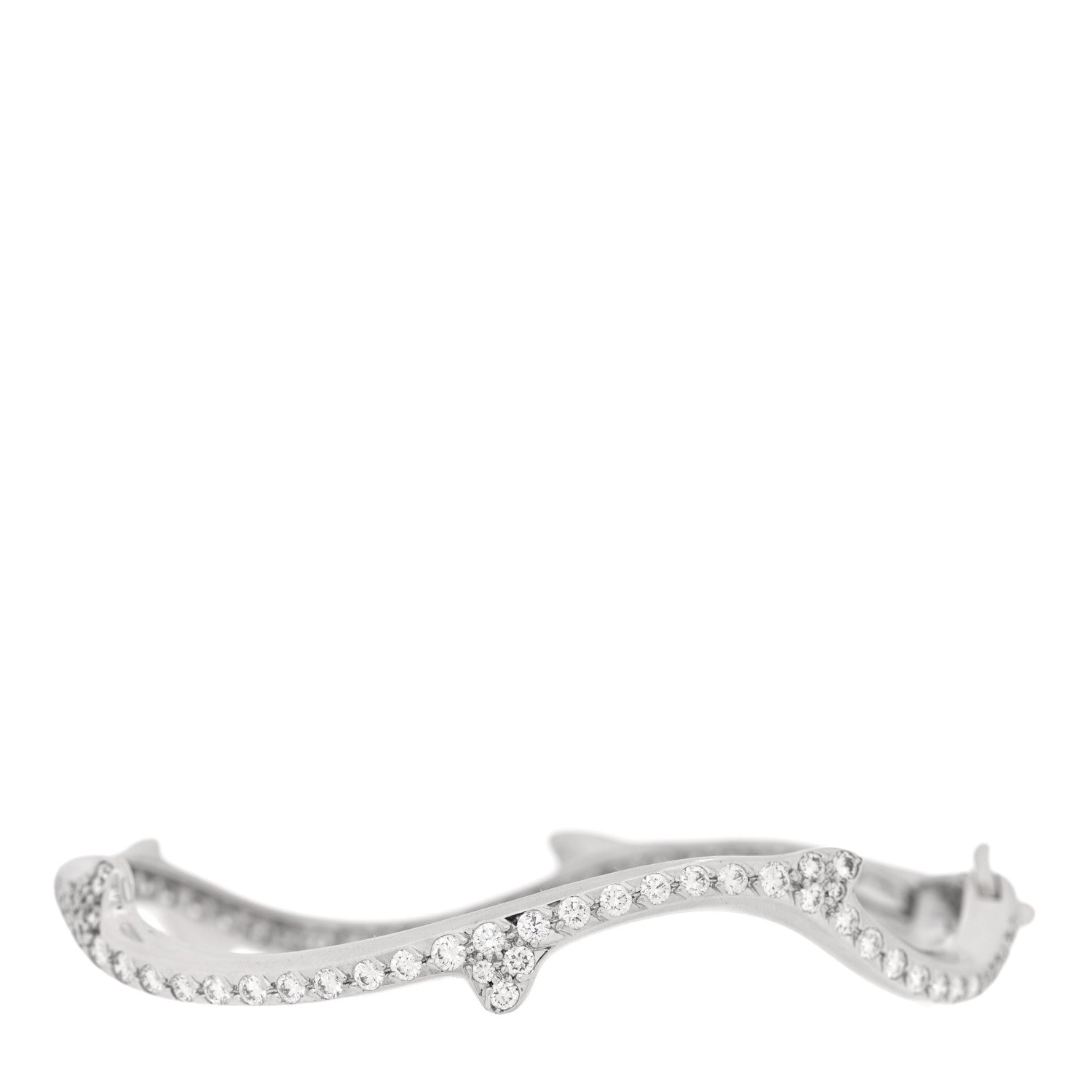 Christian Dior 18K White Gold Diamond Bois de Rose Pave Bracelet 2 of 3