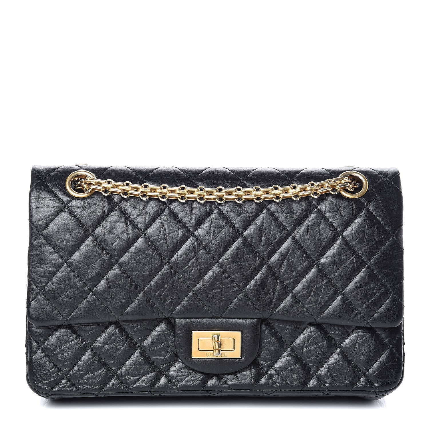 Chanel Aged Calfskin Quilted 2.55 Reissue 225 Flap Black 1 of 16