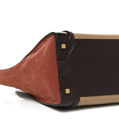 Celine Smooth Calfskin Suede Micro Tri-Color Luggage Beige 9 of 10
