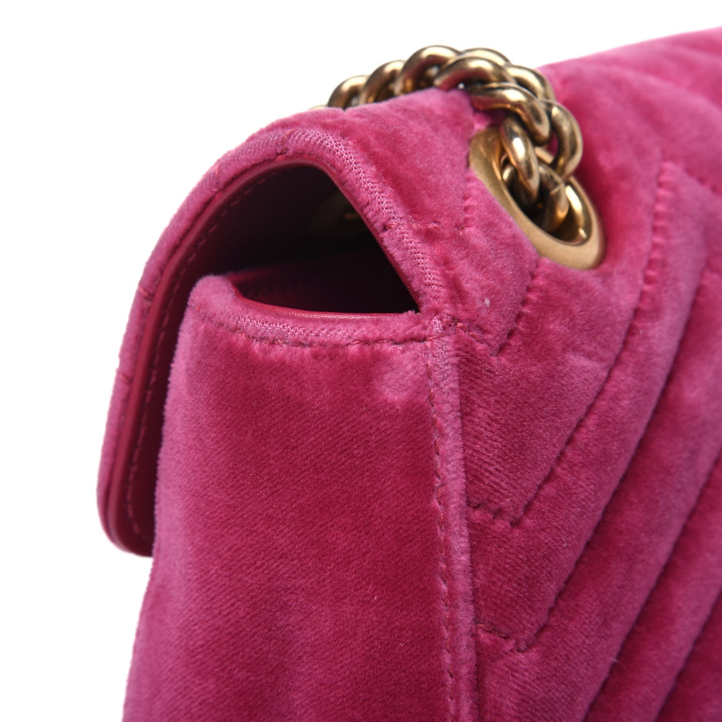 Velvet Matelasse Small GG Marmont Shoulder Bag Light Raspberry Rose