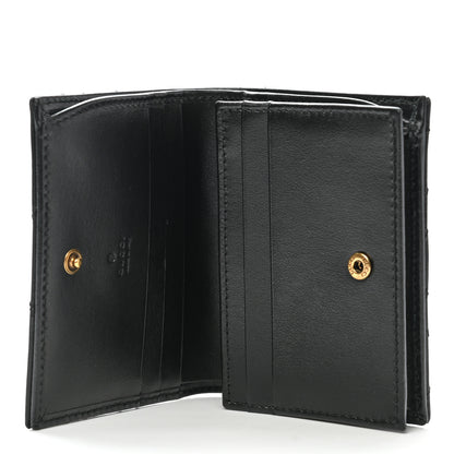 Gucci Calfskin Matelasse GG Marmont Card Case Wallet Black 5 of 9