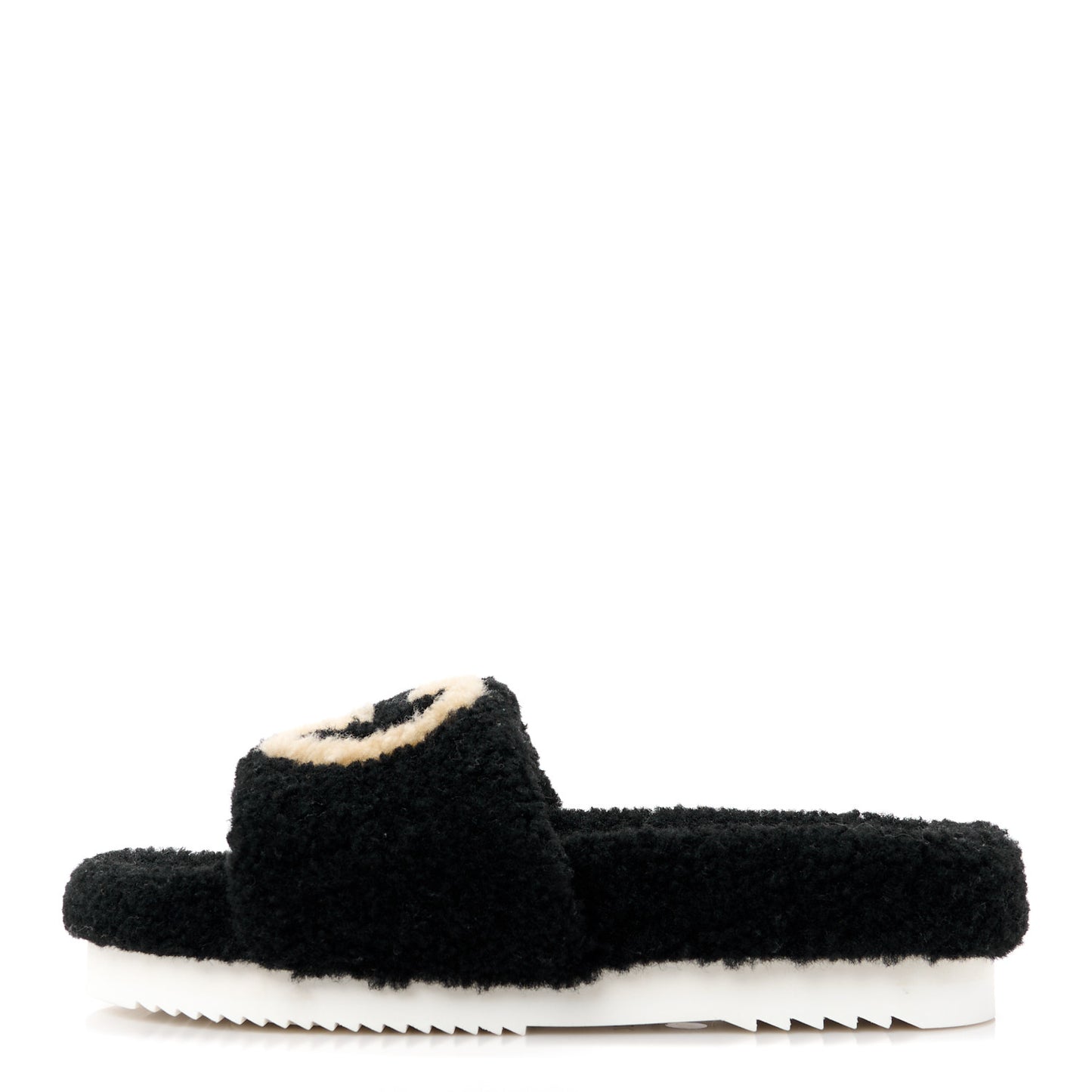 Shearling Womens Eileen Slide Sandals 39 Black Butterscotch