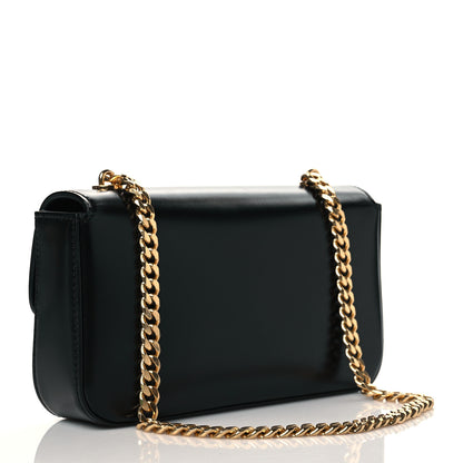 Celine Shiny Calfskin Triomphe Chain Shoulder Bag Black 2 of 8