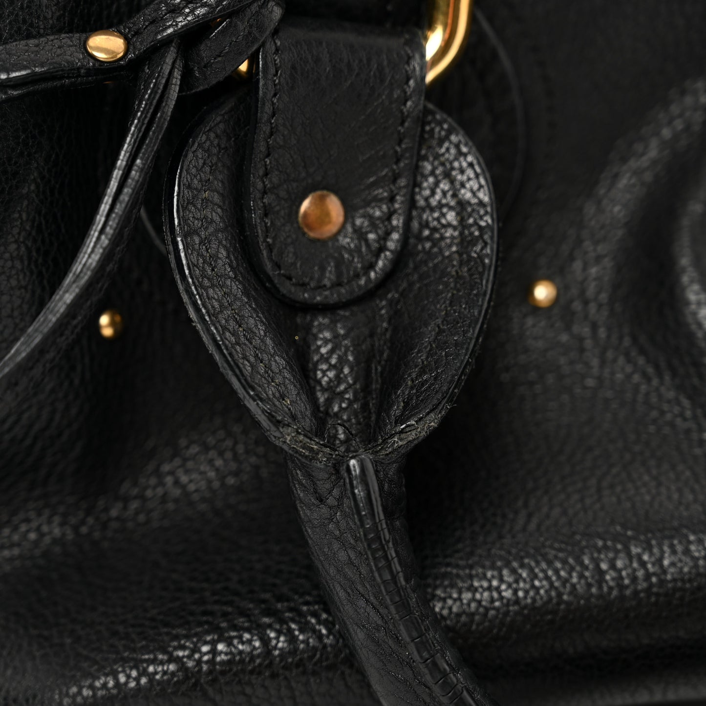 Calfskin Paddington Satchel Black