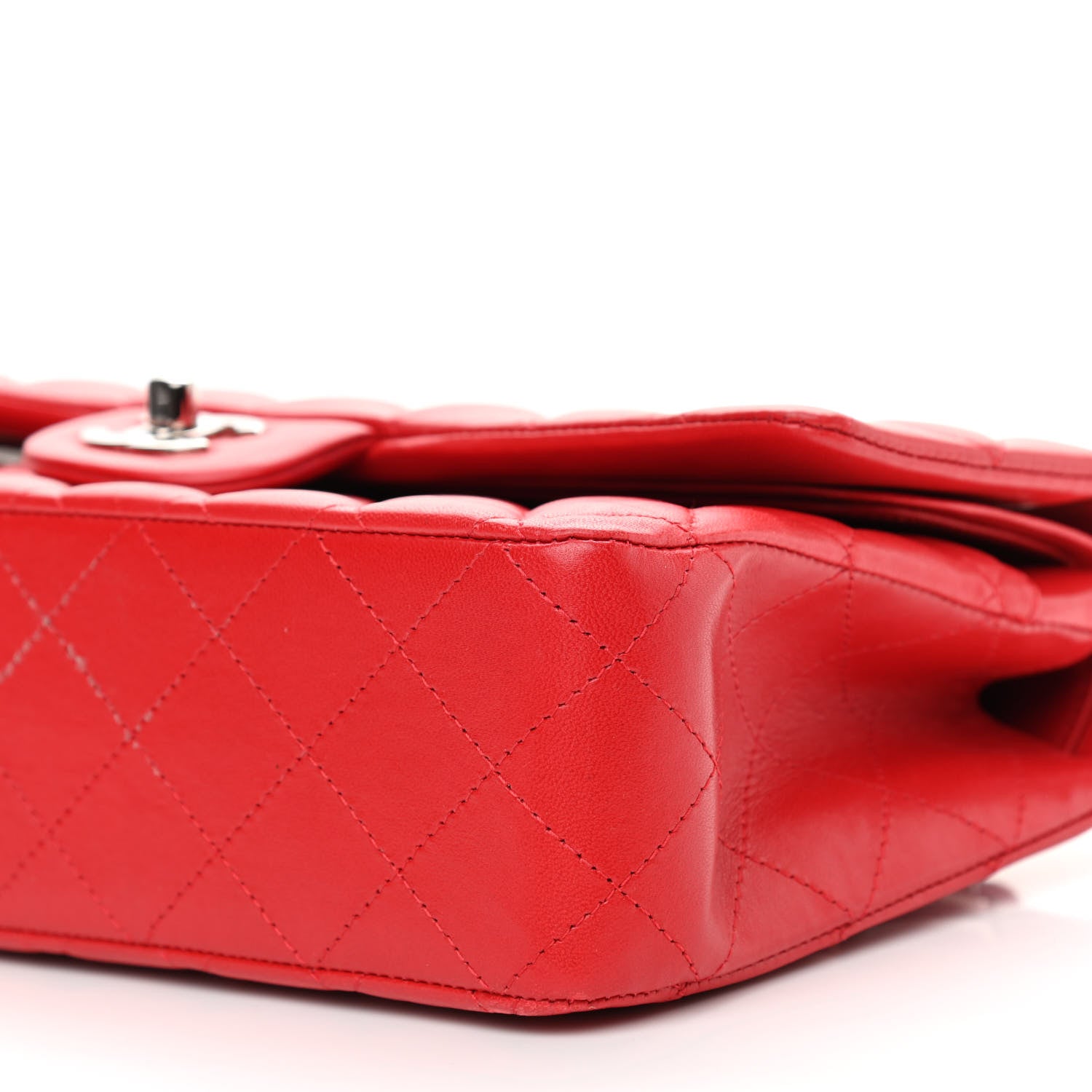 Chanel Lambskin Quilted Medium Double Flap Red 9 of 12