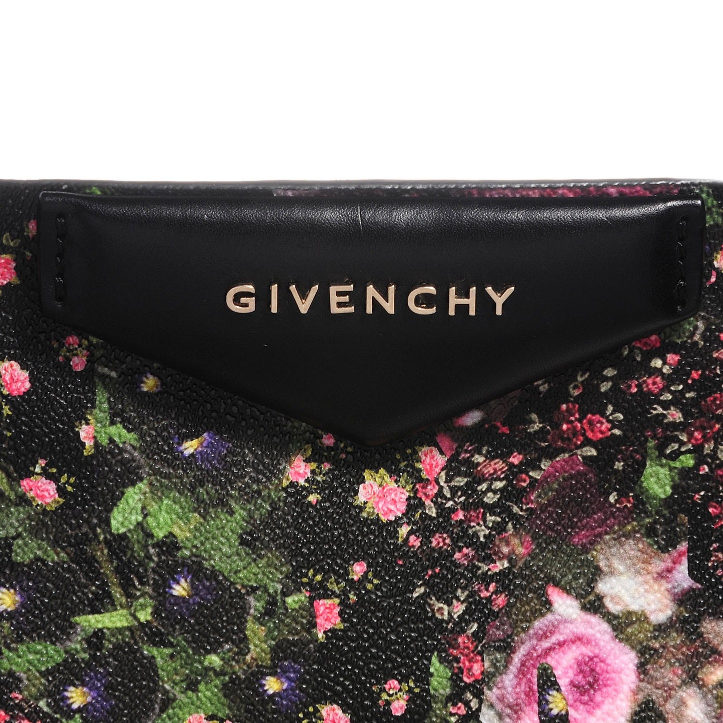 Coated Canvas Roses Camouflage Print Medium Antigona Tote Black