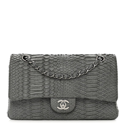 Chanel Snakeskin Medium Double Flap Grey 1 of 10